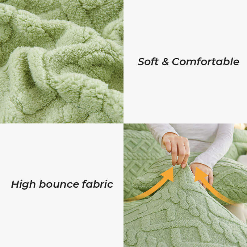 Cozy Plush Stretch Sofa Cover – Soft, Non-Slip & Washable