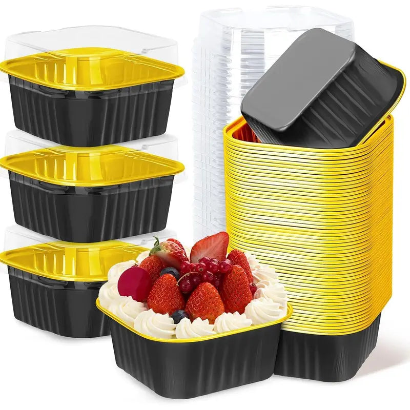 🧁 Mini Cake Pans with Lids – Bake, Pack & Share Easily