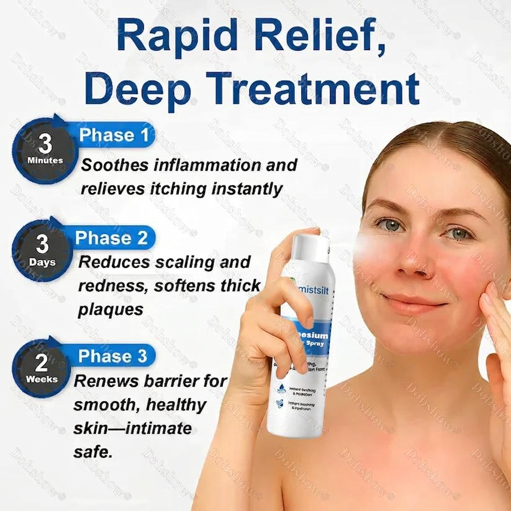 mistsilt® Magnesium Botanic Spray – Advanced Skin Recovery for Psoriasis & Eczema | Rapid Soothing, Steroid-Free