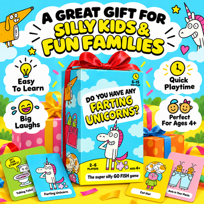 50% OFF Today! Super Silly Go Fish Card Game for Kids & Family Game Night