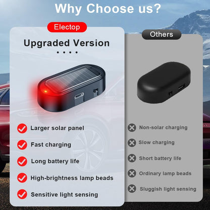 Buy 1 Get 1 Free🚨Solar Car Anti-Theft Light - Light Sensor Auto Flash Fake Warning Light for All Cars🚗