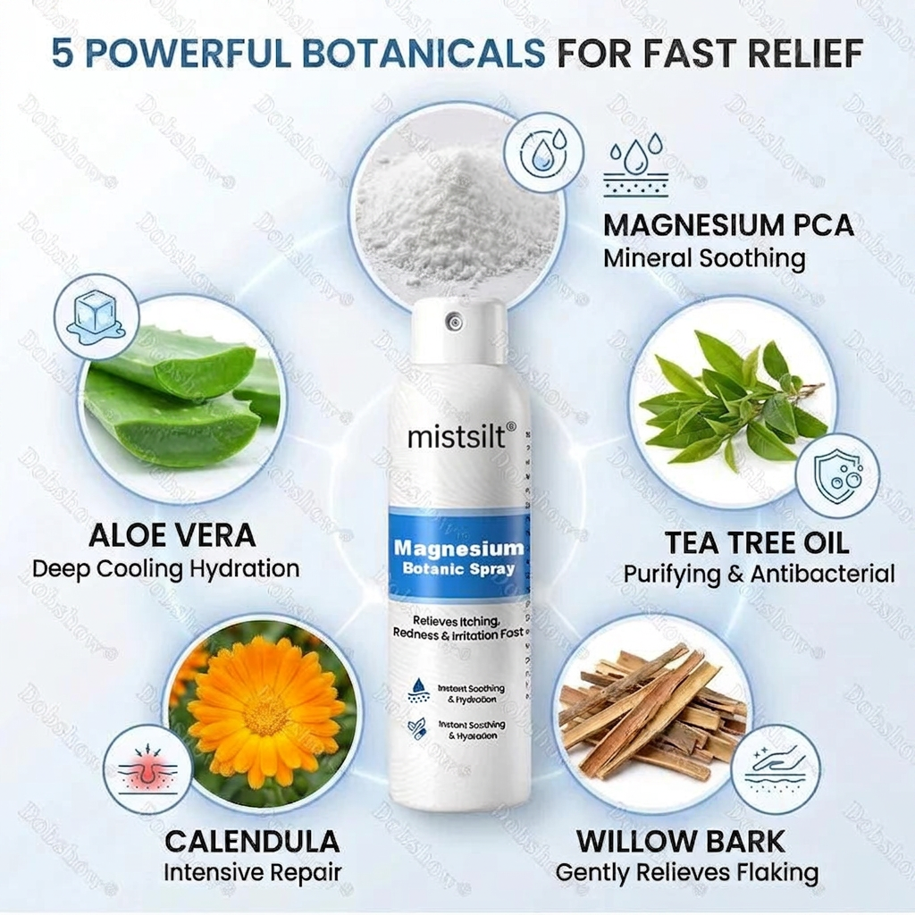 mistsilt® Magnesium Botanic Spray – Advanced Skin Recovery for Psoriasis & Eczema | Rapid Soothing, Steroid-Free