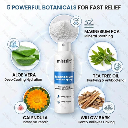 mistsilt® Magnesium Botanic Spray – Advanced Skin Recovery for Psoriasis & Eczema | Rapid Soothing, Steroid-Free