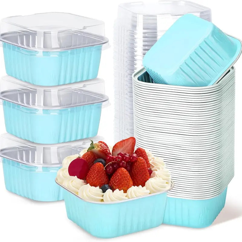 🧁 Mini Cake Pans with Lids – Bake, Pack & Share Easily
