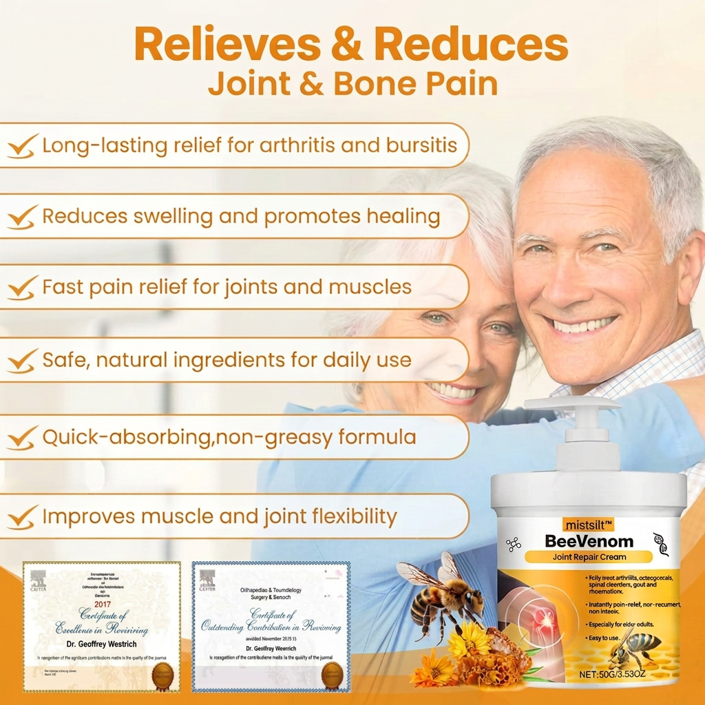 mistsiltt™ Bee Venom Joint Repair Cream – Fast Pain Relief, Non-Recurring & Non-Irritating