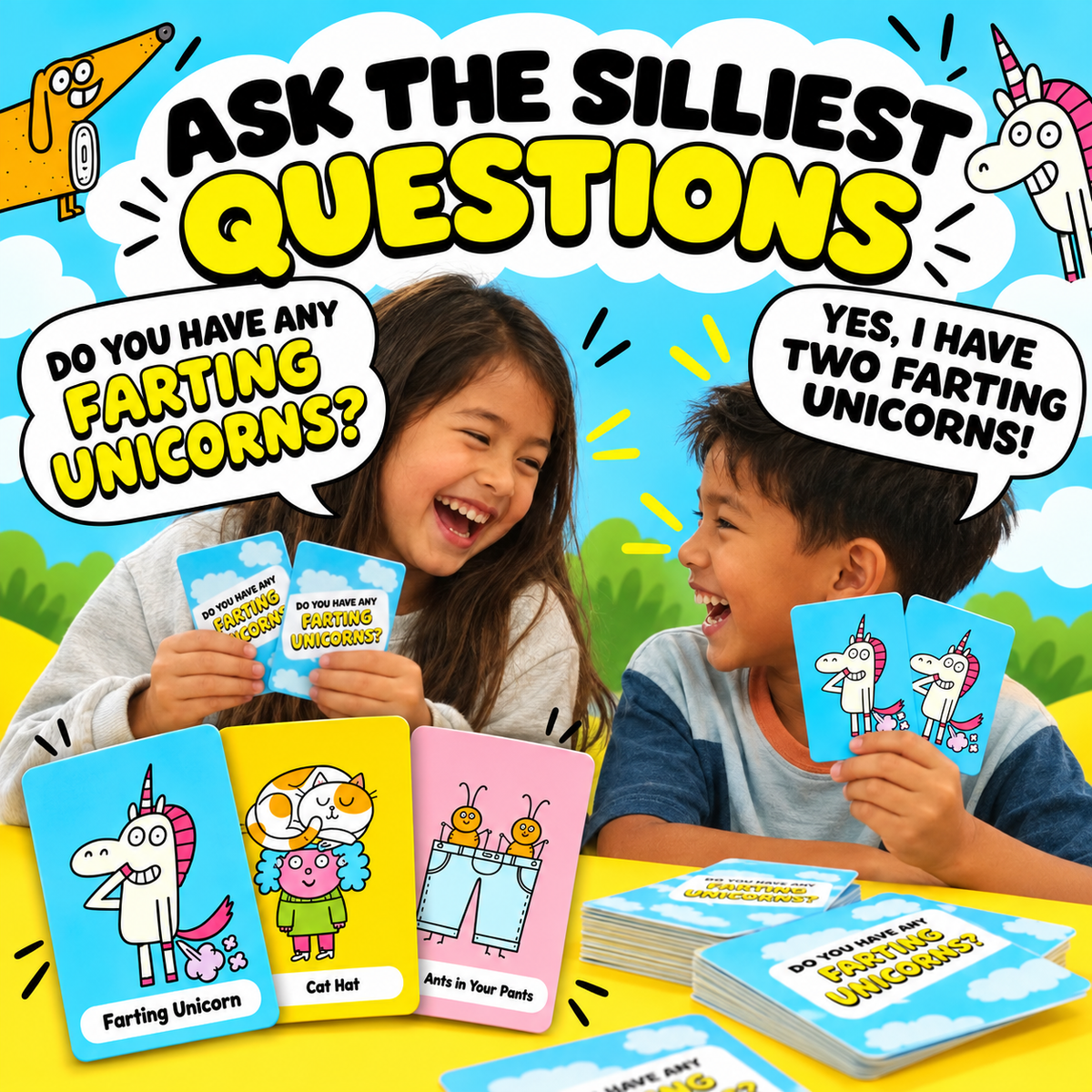 50% OFF Today! Super Silly Go Fish Card Game for Kids & Family Game Night