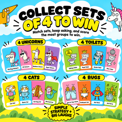 50% OFF Today! Super Silly Go Fish Card Game for Kids & Family Game Night