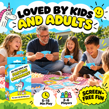 50% OFF Today! Super Silly Go Fish Card Game for Kids & Family Game Night