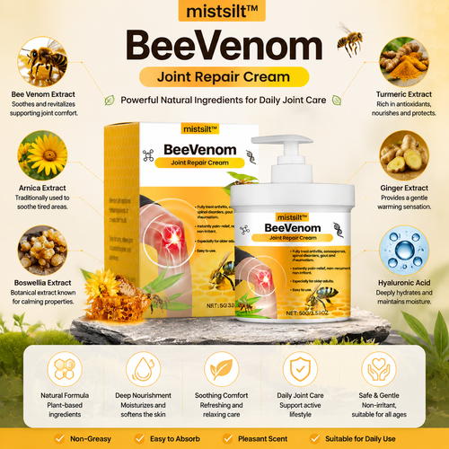 mistsiltt™ Bee Venom Joint Repair Cream – Fast Pain Relief, Non-Recurring & Non-Irritating