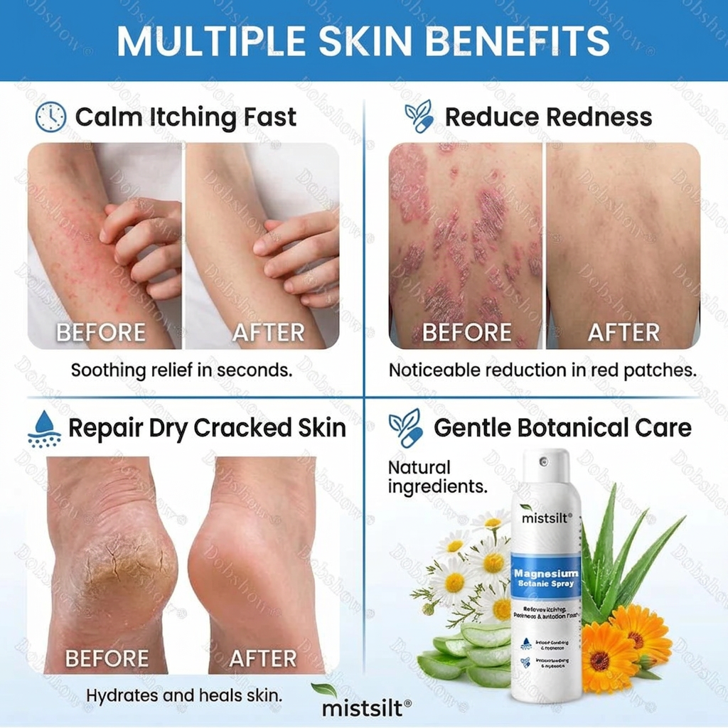 mistsilt® Magnesium Botanic Spray – Advanced Skin Recovery for Psoriasis & Eczema | Rapid Soothing, Steroid-Free