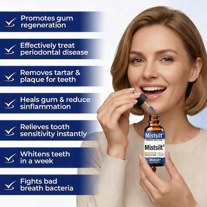 Mistsilt® Oral Repair Mouthwash – Mint + Bee Venom Formula | Whitening, Plaque Defense & Fresh Breath
